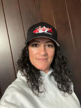 Load image into Gallery viewer, FlexFIt ball Cap worn by a woman.